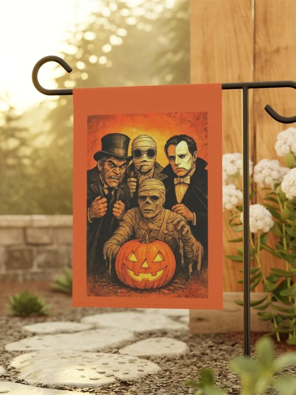 Halloween Mummy Phantom Pumpkin Garden Flag